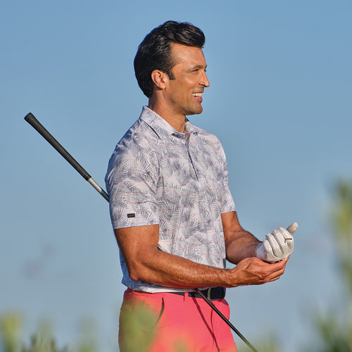 Palm Stripe ML75 Stretch Polo