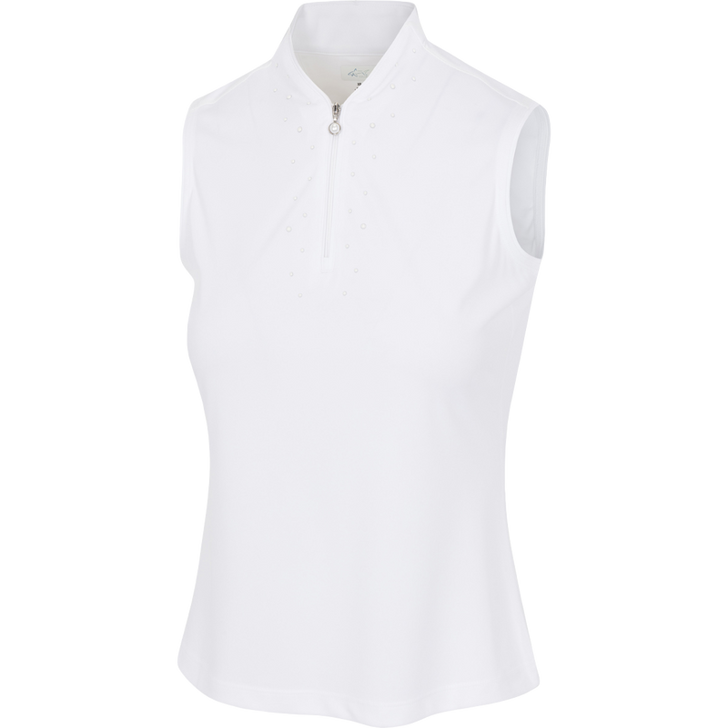 Studded Sleeveless Polo