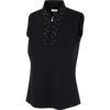 Studded Sleeveless Polo