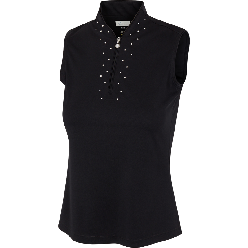 Studded Sleeveless Polo
