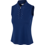 Studded Sleeveless Polo