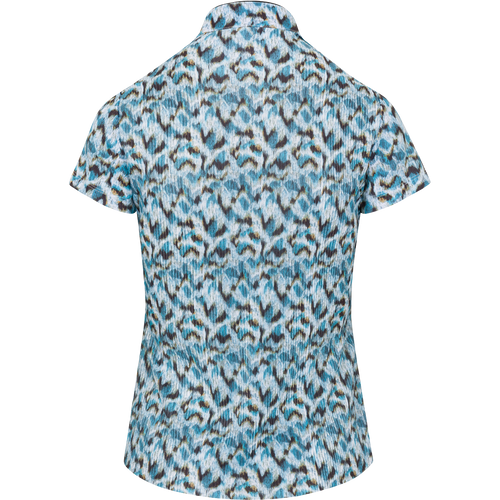 Ava Shortsleeve Shawl Collar Zip Polo