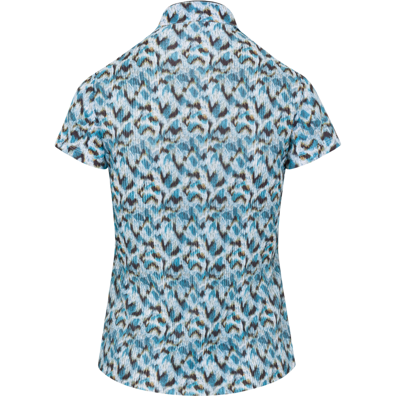 Ava Shortsleeve Shawl Collar Zip Polo