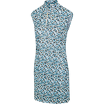 Cypress Capped-Sleeve Printed Zip Dress
