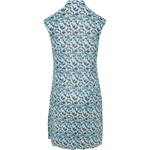 Cypress Capped-Sleeve Printed Zip Dress