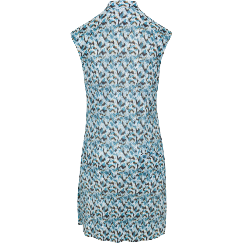 Cypress Capped-Sleeve Printed Zip Dress