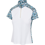 Ava Shortsleeve Shawl Collar Zip Polo