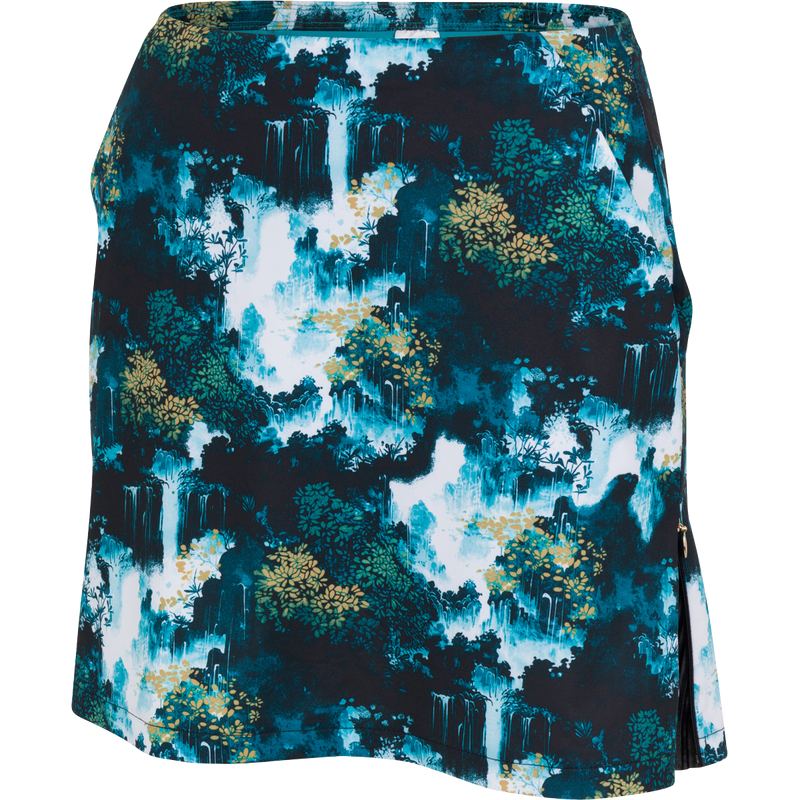16" Print Zip Pleat Skort
