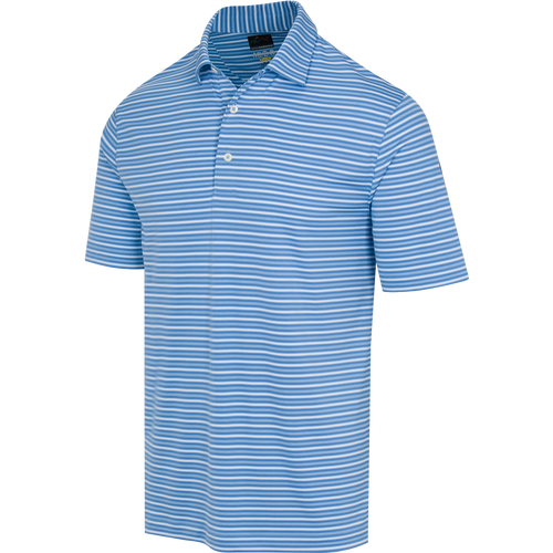 Greg Norman ML75 2BELOW MANDARIN COLLAR POLO G2F20K496 Crystal Blue Si –  Baseline Golf Discount Clothing