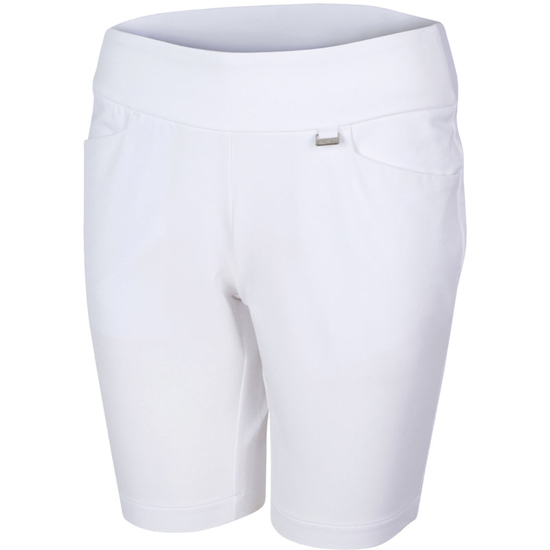4-Way Stretch Microfiber Shorts - White